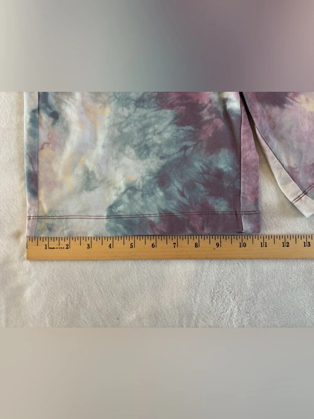 Abercrombie Kids 13/14 (XL) Active Shorts Purple Multi Tie Dye Athleisure Fleece